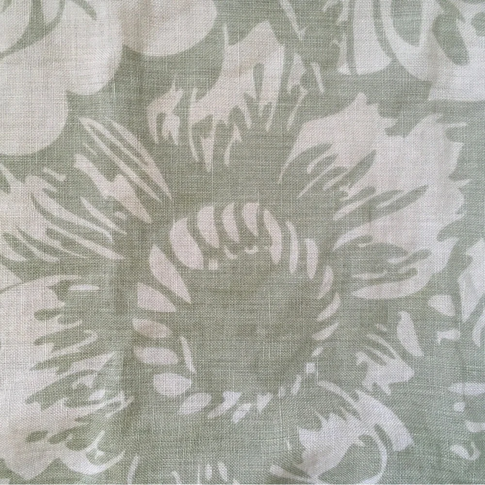 V Villa Botanical Green and Cream Floral Accent 2 Pillow Covers